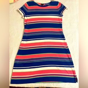 Talbots striped t-shirt dress - 100% cotton preowned - EUC